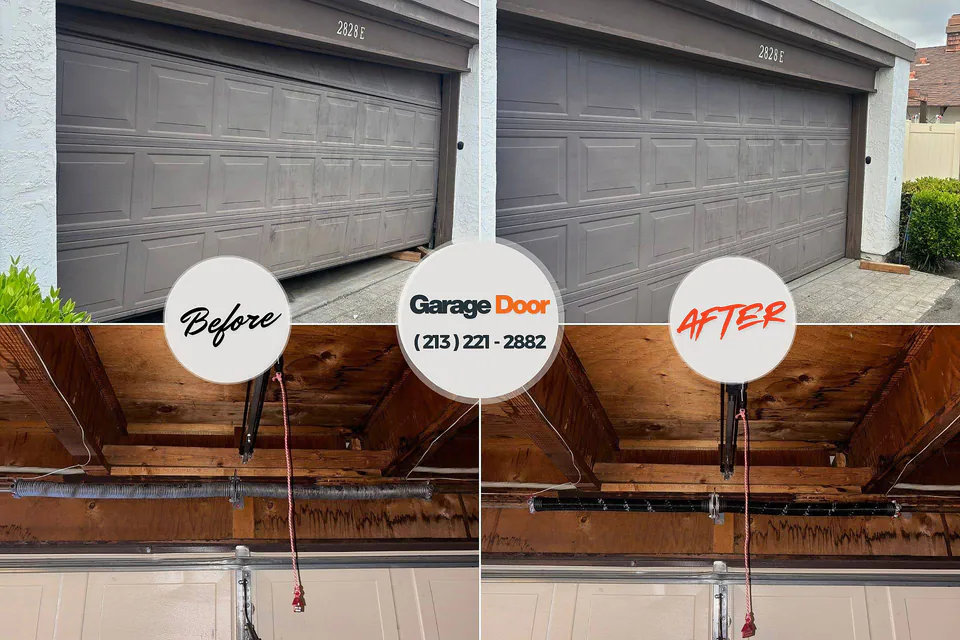 Before and after: garage door repair 38310